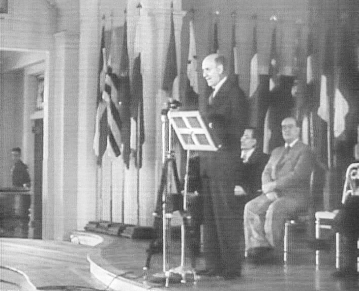 U.S. Treasury Secretary Henry Morgenthau opening the Bretton Woods conference, July 1944