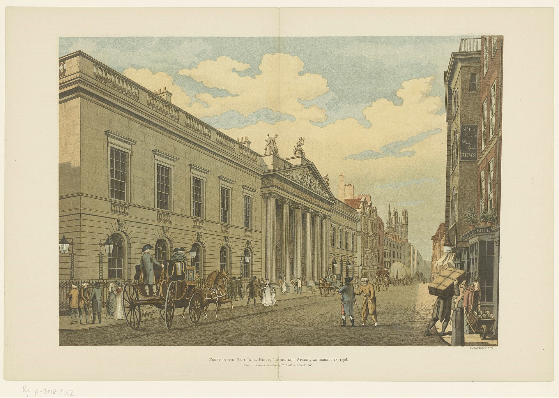 East India House on Leadenhall Street in London